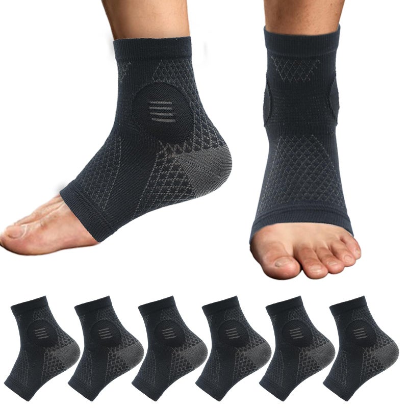 3Pairs Neuropathy Socks Soothe Relief Compression Socks 2030 mmHg Comprex Ankle Sleeves for Arch Support Achilles Tendonitis and Foot Pain Relief Large Black